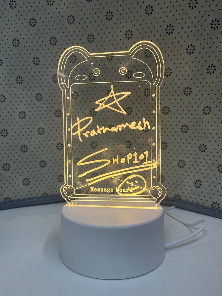 3D Creative Visualization Acrylic writing  Light lamp