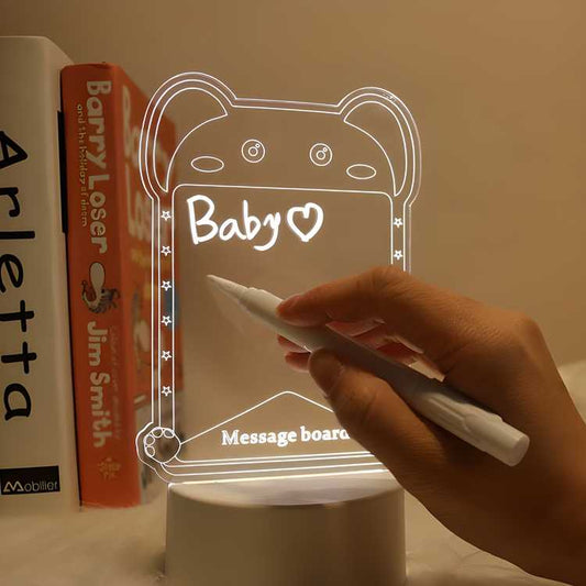 3D Creative Visualization Acrylic writing  Light lamp