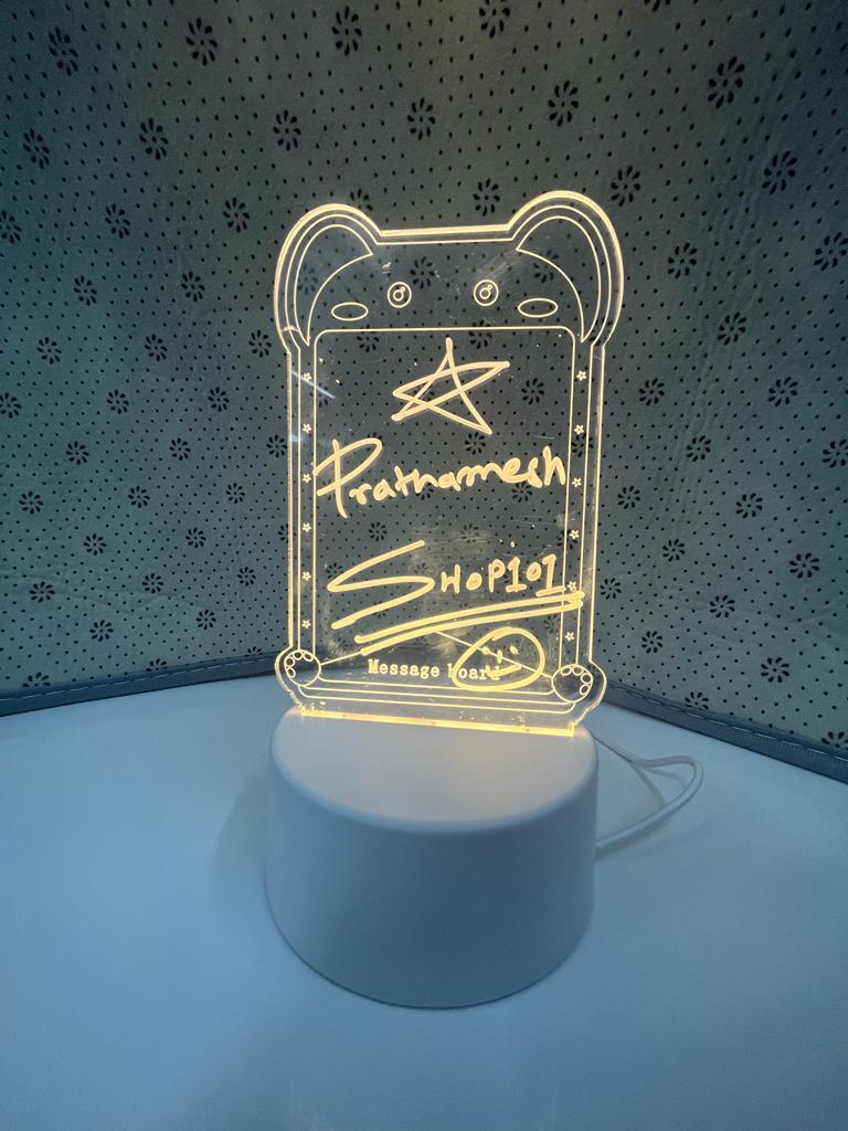 3D Creative Visualization Acrylic writing  Light lamp